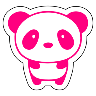 Little Panda Sticker (Hot Pink)